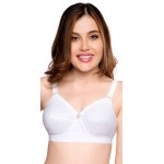 TRYLO Women\'s Non-Wired Bra (KRUTIKA Chiken_White_36D)