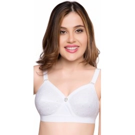 TRYLO Women\'s Non-Wired Bra (KRUTIKA Chiken_White_36D)