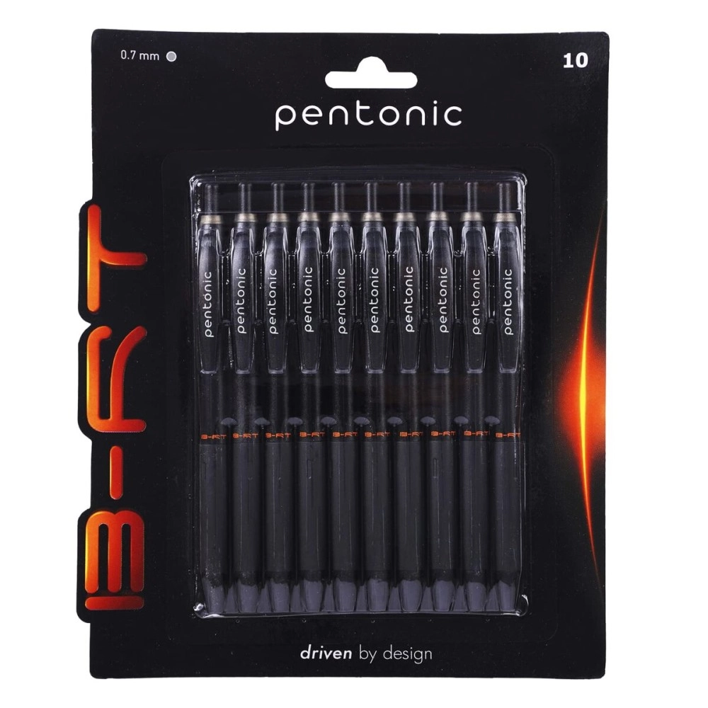 Pentonic Linc B-RT Ball Point Pen (0.7mm, Black Ink), Pack of 10