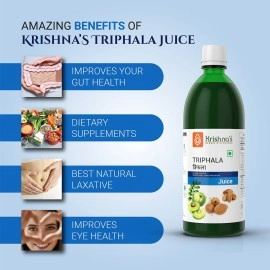 Krishna\'s Herbal & Ayurveda Triphala Juice - Harad | Bahera | Amla | Ayurvedic, Herbal Laxative - 1000 ml (Pack of 1)
