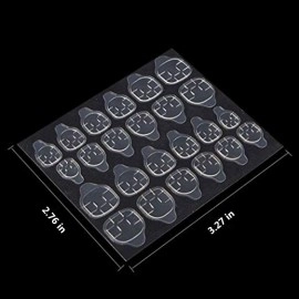 Ivtor Nail Adhesive Tabs,Nail Glue Sticker for Press On Nails, Waterproof Breathable Jelly Double Sided Adhesive Tabs False Nail Tips 20 Sheets