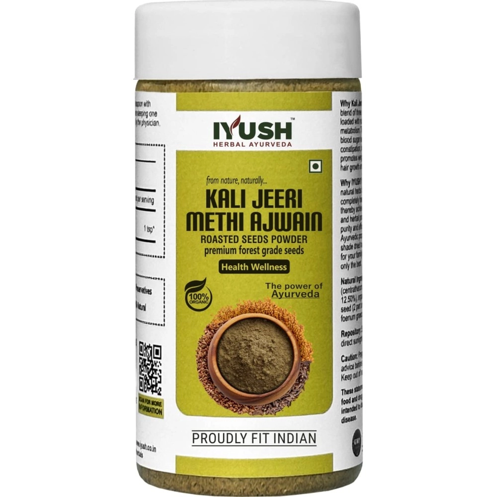 IYUSH Herbal Ayurveda Kali Jeeri Methi Ajwain Mixture | Ancient Ayurvedic Health Care Supplement for Holistic Health | - 100gm
