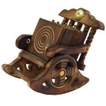 Craftland Wooden Antique Miniature Chair Shape Tea,Coffee,Drink hot/Cold Coaster Set with 6 Coaster for Kitchen/Dining Table/Office/Restaurant.