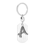 Relicon Alphabet Letter A Metal Keychain for Car Bike Men Women Keyring