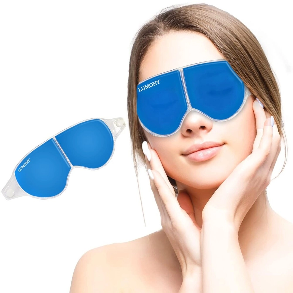 LUMONY Eye Mask With Cooling Gel Eye Mask For Dark Circles,Dry Eyes, Cooling Eyes, Pain Relief, Redness, Eye Patches Eye Cooling Gel Pads For Eye Relaxing Mask Gel Eyes Pack Eye Mask For Sleeping