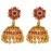 Radha\'s Creations ruby jhumkas MEDIUM LARGE for girls and women one gram gold traditional gold design push type opening