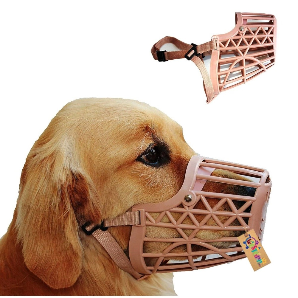 Western Era Adjustable Muzzle, Mouth Cover for Dog/Puppy (Beige) (Extra Small)