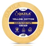 Qazila Yellow Cotton Hair Patch Tape | Strong Hold 7-14 Days (20-30 Days with Glue) | Water & Sweat Resistant | Skin-Friendly | Easy to Apply & Remove | For Monofilament Patches (1 Inch x 20 Meters)