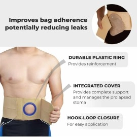 Dyna Stoma Belt Support | Colostomy Belt for Colostomy Bag | Urostomy Stoma Support | Universal Size