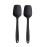 P-Plus International Silicone Non-Stick Heat Resistant Kitchen Utensil| Spatula Spoon Big 27cm |Pack of 2 Black