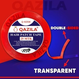 Qazila Hair Patch Tape | Double-sided Waterproof Transparent Wig Tape | For Base Protection & Easy Cleanup | Maximum Hold up to 2 Days | Very Low Residue