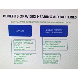 Widex hearing aid battery Size 312 (PR41) (3 Packets = 18 batteries)