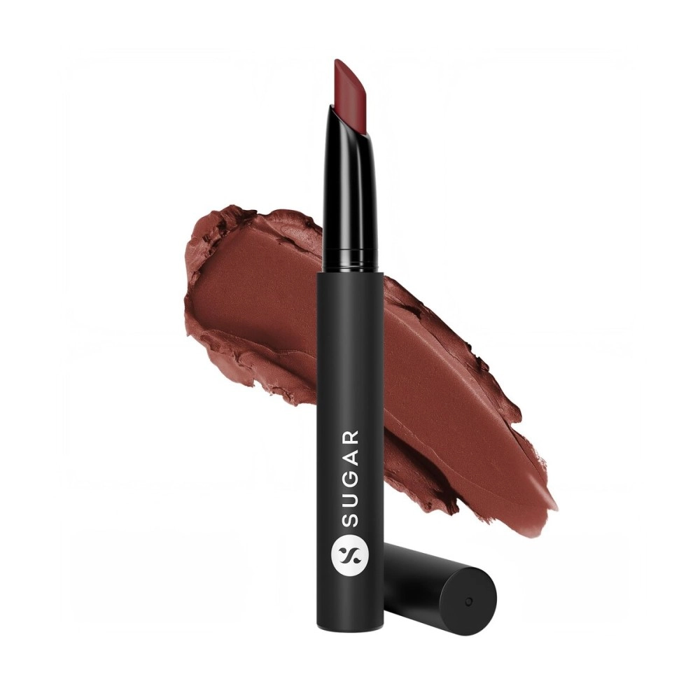 SUGAR Cosmetics Matte Attack Transferproof Lipstick - 05 Tan Halen (Chocolate Brown), Brown, 2 g