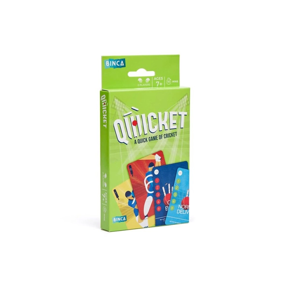 Binca Qwicket - Fun Cricket Card Game for All Return Gifts for Birthday, Family Game for Kids, Teens and Adults, Indoor Cricket Cards, Gifts for Kids Ages 7, 8,9 and Up (2 Players)