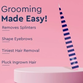 GUBB Pointed Tweezer For Blackheads & Ingrown Hair | Stainless Steel Pointed Precision Tweezer For Hair Removal | Hair Plucker, Shape Eyebrows, Remove Splinters - Durable, Sturdy & Rest Resistant