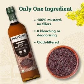 Anveshan Empowering farmers with technology Wood Pressed Black Mustard Oil (1000ml)