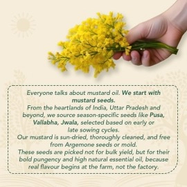 Anveshan Empowering farmers with technology Wood Pressed Black Mustard Oil (1000ml)