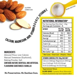 Serapheena Almond Flour Vanilla Victoria, 120g x 2 | Keto, No Sugar, Diabetic Friendly, Quick and Easy to Make | Pack of 2