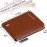 Storite PU Leather 9 Slot Vertical Credit Debit Card Holder Money Wallet Zipper Coin Purse for Men Women - LightBrown (11.5 x 1.75 x 8 cm)