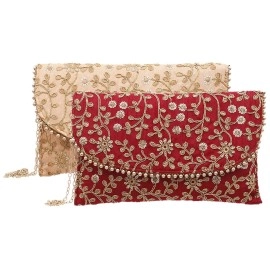 Kuber Industries Handcrafted 2 Pieces Embroidered ..