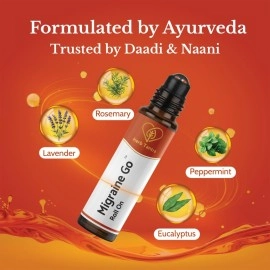 Herb Tantra Migraine Go Roll On For Relief From Migraine & General Head Aches |Contains Eucalyptus and Peppermint Oil | 100% Pure and Natural | Easy to Use | Relaxing| 9 ml Pack Of 1