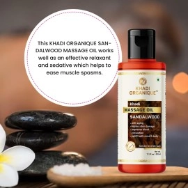 Khadi Organique Sandalwood Massage Oil Pack of 1 (210 ML)