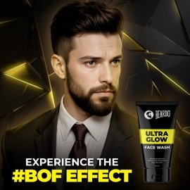 Beardo ultraglow face wash for men | brightens & balances skin tone reduces dark spots hyperpigmentation| daily use facewash oily to dry glowing and radiant (100ml)
