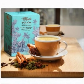 TGL Co. Kadak Masala Chai Premix (Pack of 2, 14 Sachets Each)|Anti-Inflammatory & Antibacterial Properties| Bold & Aromatic Spiced Tea | Instant & Convenient Desi Chai |Perfect for Travel & On-the-Go