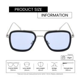 ROYAL SON Vintage Fashion Spider-Men/Peter Parker Women Men Sunglasses UV Ray Filter - Blue - L