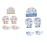 MOM\'S HOME New Born Baby Cap Mitten Bootie Set - Gentle to Baby Delicate Skin- - 3 Sets