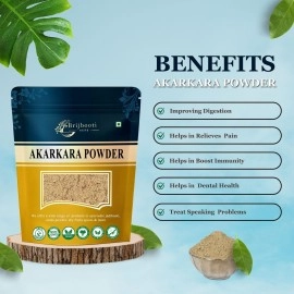 BIRJU MAHAVIR Akarkara - Anacyclus Pyrethrum Pellitory Root Powder, Natural (Bmpl-521,200g)