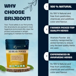 BIRJU MAHAVIR Akarkara - Anacyclus Pyrethrum Pellitory Root Powder, Natural (Bmpl-521,200g)