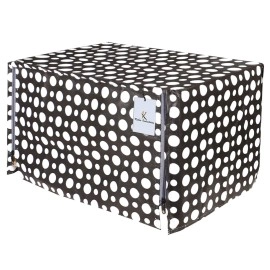 Kuber Industries Dots Design PVC Microwave Oven Full Closure Cover for 20 Litre (Grey) CTKTC33262