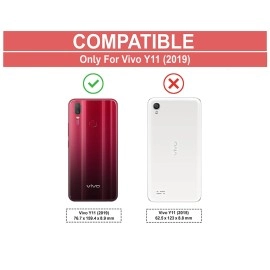 Zapcase Back Cover Case for Vivo Y11 (2019) | Compatible for Vivo Y11 (2019) Back Cover Case | 360 Degree Protection | Soft and Flexible (TPU | Matte Black)
