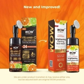 Wow Skin Science Vitamin C Foaming Face wash with Brush 150ml