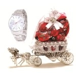 Skylofts Beautiful Horse Chocolate Decoration Piece Gift (10pc) Birthday Gifts Chocolate Gift Pack (Chocolates with Mens Watch)