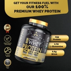 One Science Nutrition (OSN) Premium Whey Protein [Grass Fed Whey] - 25g Protein, 6.6g BCAA & 5.2 gms L-Glutamine | Refuels & Repairs Muscles (5 lbs, Chocolate Charge)