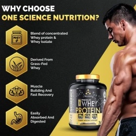 One Science Nutrition (OSN) Premium Whey Protein [Grass Fed Whey] - 25g Protein, 6.6g BCAA & 5.2 gms L-Glutamine | Refuels & Repairs Muscles (5 lbs, Chocolate Charge)
