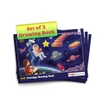 Drawing Book A4 Size Approx | Plain Sketch Pad for Kids, Students & Artists | 34 White Blank Unruled Pages | 29.5 x 21 cm | Soft Cover | Drawing Copy for Sketching, Colouring & Painting | Pack of 3