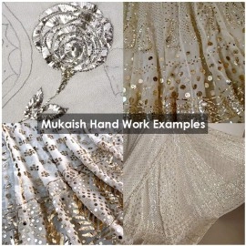 Embroiderymaterial Metallic Strip Mukaish Metal Thread for Craft and Embroidery 1 Roll (Gold, 1MM, 100 Mtrs)