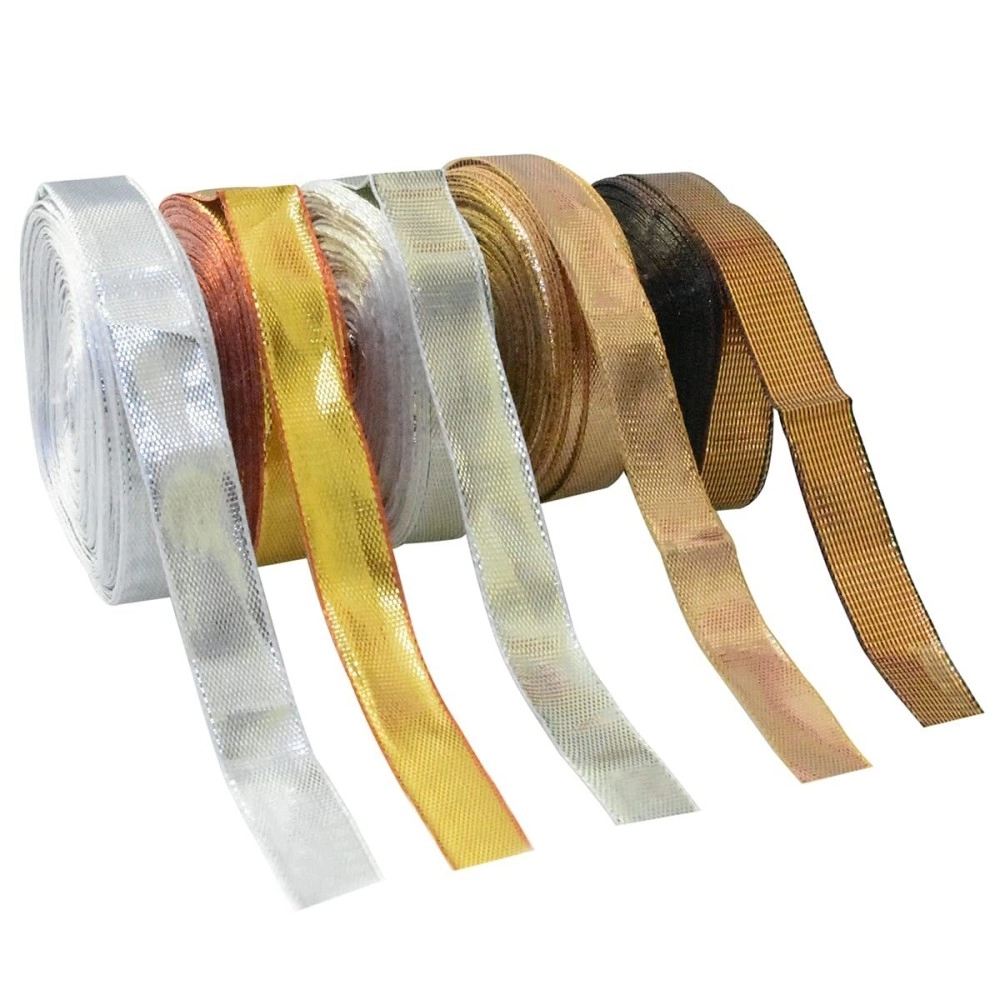 Embroiderymaterial Thin Gota Border Lace Ribbon for Craft, Embroidery and Decoration- 5 Colors Combo- 20 Meter Each Color (Total -100 Meter)