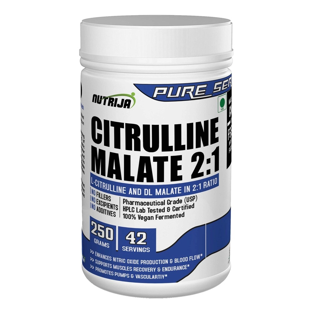 NutriJa Citrulline Malate Powder-250 Grams (Unflavoured)