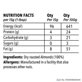 The Butternut Co. Almond Butter Unsweetened, Crunchy 1KG (No Added Sugar, Vegan, High Protein, Keto)