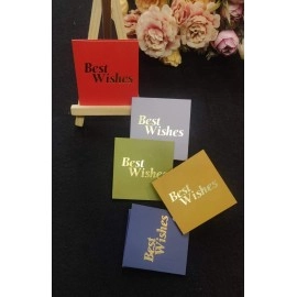 Satyam Kraft Paper Small Traditional Best Wishes Printed Gift Tag (Pack of 50, 6.5 cm x 0.2 cm x 6.5 cm) (50)
