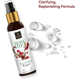 Good Vibes Rose Hip Skin Clarifying Toner - Green Tea, Coffee, Liquorice & Cucumber Extracts - Clarifying & Replenishing Formula - Cleanses and Tones Skin - For All Skin Types Parabens Free (120 ml)