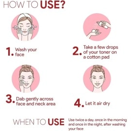 Good Vibes Rose Hip Skin Clarifying Toner - Green Tea, Coffee, Liquorice & Cucumber Extracts - Clarifying & Replenishing Formula - Cleanses and Tones Skin - For All Skin Types Parabens Free (120 ml)