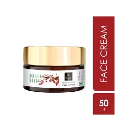 Good Vibes Rosehip Moisture-Rich Face Cream, 50 g Skin Moisturizing Hydrating Light Weight Formula, Soothes & Exfoliates Skin, Natural, No Parabens & Sulphates, No Animal Testing