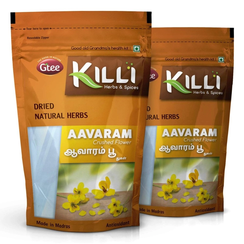 KILLI Avarampoo | Tarwar | Aavaram | Senna auriculata | Tangedu Flower Crushed, 100g (Pack of 2)