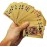 Toyshine Gold Plated Poker Playing Cards, Classic PVC Poker Table Cards - Gold