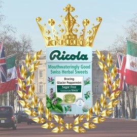 Ricola Bracing Glacier Peppermint Pack of 2 Pouch, 2 x 45 g